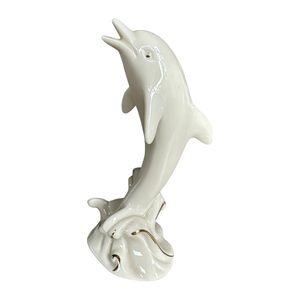 Lenox China Dolphin Figurine with Gold Accents 4 Inches